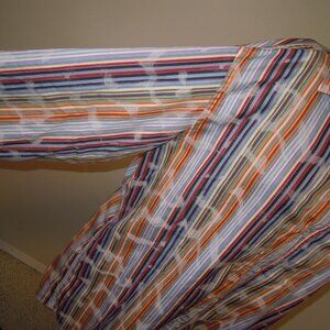 Bugatchi Uomo Men's Long Sleeve Flip Cuff Button Shirt Size XL EUC Striped Exc